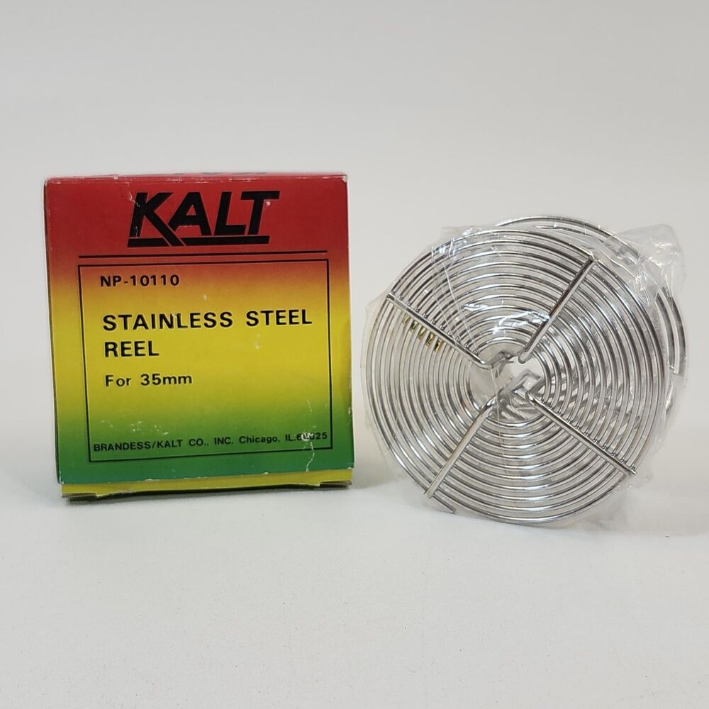 Kalt Stainless Steel Reel 35mm Film Developing NP-10110 Brandess New Darkroom